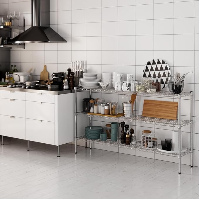 Regal Altair 14" Deep x 60" Wide x 34" Height Wire Shelving Kit | 3-Tier | NSF Commercial Storage Rack Unit