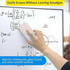 Maxtek Magnetic Dry Erase Eraser, 2 Pack, for Glass Board, Calendar, Whiteboard, Office and School Supplies (Pure White)