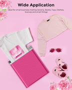 Metronic Bubble Mailers 8.5 x 12 Inch 40 Pack Pink Bubble Mailers Waterproof Padded Envelopes for Packaging, Shipping, Small Business Bulk