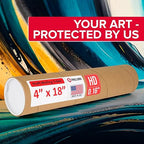 Paclord 4" x 18" Heavy-Duty Reinforced Cardboard Mailing Tube, Pack of 4 Tubes with 8 Caps – Secure USPS Approved – Great for Shipping and Storing of Prints, Artwork, Posters or Documents