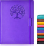 Biuwory Lined Journal Notebook for Women Men,256 Pages A4 Large Hardcover Leather Journals for Writing,Travel,Business,Work,School,College Ruled Notebooks for Note Taking, Diary Notepad 8.6"×11"