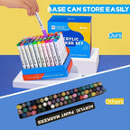 Arrtx Markers Paint Pens 60 Colors, Acrylic Paint Pens Brush Tip for Wood, Canvas, Stone, Rock Painting, Ceramic Surfaces, DIY Crafts Making Art Supplies-with Neon & Metallic & Regular Color