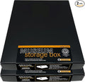 Lineco Museum Archival Storage Box, 9.75x12.75x1.5 in. Drop Front Design. Acid-Free with Metal Edge. Organize Photos, Pictures, Prints, Documents, Crafts, DIY. Black, 2 Pack