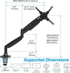 AVLT Single 17"-45" Monitor Arm Desk Mount Premium Mechanical Spring fits One Flat/Curved/Ultrawide Monitor Full Motion Height Swivel Tilt Rotation Adjustable, Black