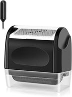 Identity Theft Protection Roller Stamp, 1 Refill Ink - Confidential Roller Stamp for Identity Protection & Security Stamps- Blocking Out Privacy Information and Guard Your Address and ID