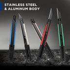 WORKPRO Premium Utility Knife Retractable Snap-off Blade, Heavy Duty Aluminum Box Cutter Set, Razor Knife Exacto Craft Knives, with 10 Extra 9mm Blades, Pack of 5