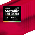 Hygloss Metallic Cardstock Sheets – 25 Shiny Red Sheets, 8.5” x 11” - Sturdy 10 pt. – Metallic Foil Board Paper for Crafts, Scrapbooking, Posters & Decorations