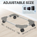 Liitrton Mobile CPU Stand with 4 Locking Casters, Ventilated PC Tower Stand for Floor, Fits Most PC Towers, Office Gamers (Light Grey)