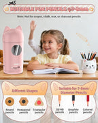 AFMAT Electric Pencil Sharpener, Pencil Sharpener for Classroom, Auto in & Out, Fully Automatic for φ7-8mm Pencils, Rechargeable & Cordless, Kids Pencil Sharpeners for Classroom Home School PSX9