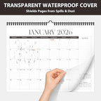 2026 Wall Calendar, Monthly Wall Calendars, Jan 2026 - Jun 2027, Desk Planner (8.5" x 11"), Hanging for Home, School, Office Supplies