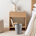 Monarch Abode Metal Bathroom Trash Can – Waste Basket for Bedroom, Office Desk, & Dorm, Handcrafted Ridge Embossed, Durable Decorative Pewter Small Trash Can Bathroom Garbage Bin Wastebasket