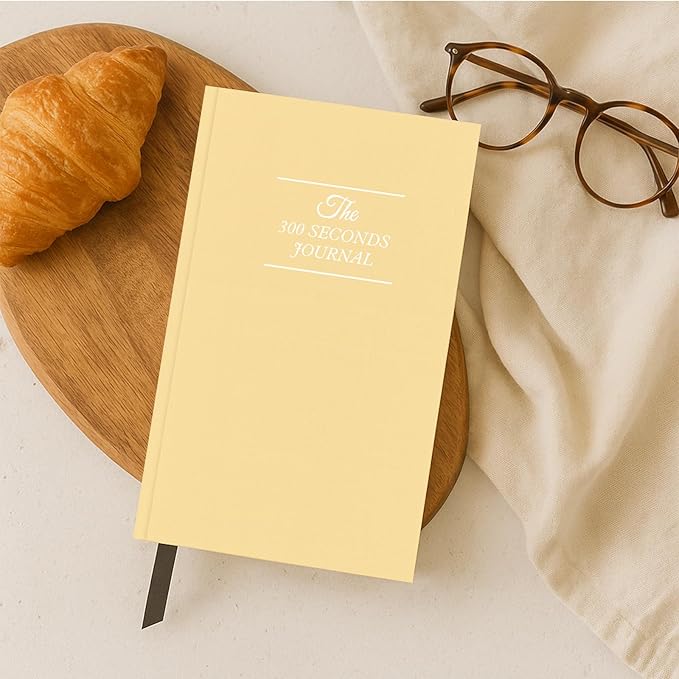 Gratitude Journal – 300 Seconds Daily Reflection with Prompts for Mindfulness, Self Care & Positive Thinking, 5 Minute Guided Journal Yellow Edition for Women & Men