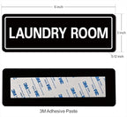 Laundry Room Sign, Premium Durable Acrylic Material, Super Strong Adhesive, Quick Installation, Suitable for Your Home and Business (9 × 3 Inches, Black)