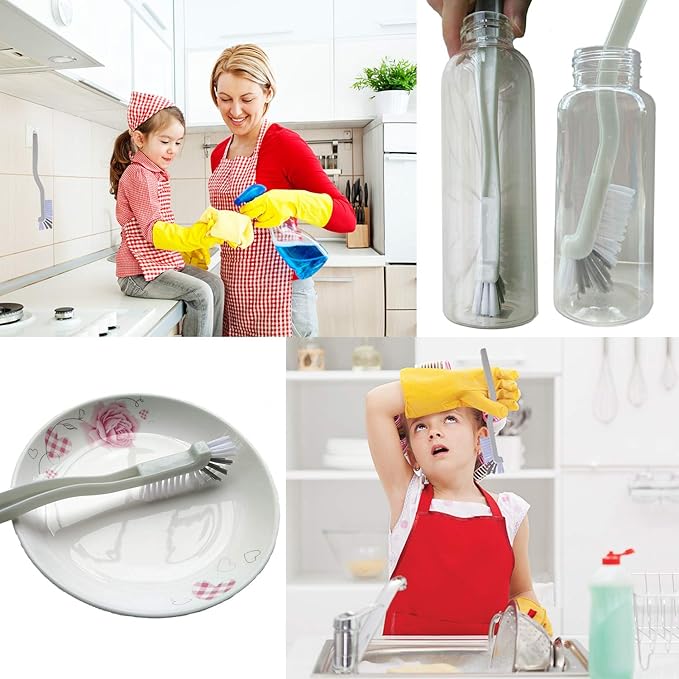 Cleaning Brush Shoe Kitchen Bottle Brush Sink Bathroom Household Dish Pot Pan Edge Corners Tile Lines Brush with Stiff Bristles
