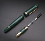 JINHAO X159 Fountain Pen (EF Nib 0.38mm, Dark Green with Gold Clip)