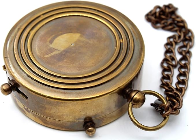 US HANDICRAFTS Brass Compass with Wooden Case | Engraved Compass from Mom to Son | Graduation Gift, Birthday, Inspirational Travel Keepsake