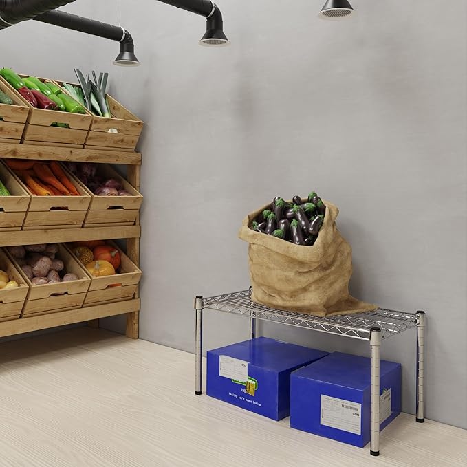 Regal Altair 14''W x 30''L x 14''H Chrome Plated Wire Dunnage Rack | Off The Floor Storage