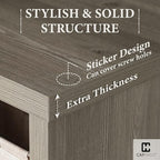 CAPHAUS Sturdy Room 13-Inch Cube Storage Organizer Shelf, with Extra Thick Exterior Edge, Open Storage Shelf Divider, Bookcase, 6/8/9 Cube, Colors Available in Rustic Grey Oak and White