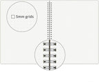 HULYTRAAT Large Dot Grid Spiral Notebook, 8.5" x 11", Premium 100gsm Ivory White Paper, Sturdy See-Through Cover, 128 Dotted Pages per Notebook(2 Pack) for Home, School, Office, Artist Writing/Drawing
