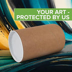 3" x 6" Reinforced Kraft Paper Mailing Tubes, Pack of 4 Tubes with 2 Caps Each – USPS Approved Poster Tube – Made in USA Cardboard Tube for Shipping and Storing Posters, Prints, Artwork, or Documents