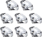 PATIKIL 8 Pcs Diamond Crystal Paperweight, 30mm / 1.18 Inch Crystal Paperweight Paper Weight for Home Office Desktop Table Decor Wedding Party Jewelry Ornaments, Clear