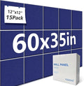 Large Cork Bulletin Board Alternative for Office60 x 35" - 15 Pack Felt Bulletin Boards Dart Wall Protectors 70 Pcs Safe RemovableAdhesive Tabs Pcs for Office Wall, School, Home Decor, Navy Blue