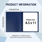 gisgfim 15Pcs Certificate Holders Diploma Covers Single Sided Gold Foil Border Award Certificate Covers for Letter Size 8.5x11 Certificates Cardstock Document Papers Storage Organizer (Navy Blue)