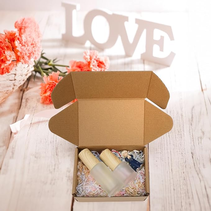 PHAREGE 6x4x3 inch Shipping Boxes 6 Pack Brown, Tab Lock Tuck Top Mailer Boxes for Packaging Small Business, Small Cardboard Gift Boxes for Wrapping Mailing Present