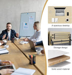 Conference Table,55.1''Folding Conference Room Table for 4-12 People,Mobile Flip Top MeetingTraining Table with Different Coulor and Styles for Offices, Classrooms,Meeting Room (8, E)