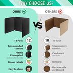 12 Pack Desk Dividers for Students, Waterproof Durable Plastic Testing Dividers Privacy Folders for Classroom, Easy to Clean, Desk Privacy Panel Classroom Shield Folder Boards Teacher Supplies
