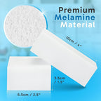(20 Pack) Extra Large Eraser Sponge - Extra Thick, Long Lasting, Premium Melamine Sponges in Bulk - Multi Surface Power Scrubber Foam Cleaning Pads - Bathtub, Floor, Baseboard, Bathroom, Wall Cleaner