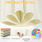 Pasimy 15 Pcs Bulk Spiral Notebook, College Ruled Spiral Bound Notebooks Journals 8.3 x 5.5 Inch, 15 Pastel Color Journals School A5 Writing