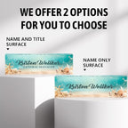 Personalized Name Plate for Desk Custom Acrylic Desk Name Plate Custom Employee Appreciation Gifts Office Gifts for Women, Men, Boss, Coworkers, Teacher, Nurse (Blue Underwater World)