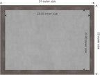 Amanti Art Grey Framed Magnetic Board 23x31 Medium Vision Board for use with Magnets, 100% Metal Sheet to Display Items as Office Decor or for Home Organization in mudroom, Kitchen or Kids Room