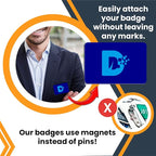 Magnet Me Up Custom Printed Magnetic Name Tag Badge - Image Only, 2x3 inch, Full-Color Customizable Identification Label, for Schools, Offices, Businesses, Made in USA