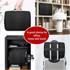 Fireproof Document Organizer, Large Size with 2000F Heat Insulated Money Bag, Document Safe, Office Briefcase, Black