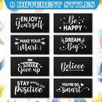 Dunzoom 100 Pcs Inspirational Pencil Erasers Bulk for Kids Fun Motivational Eraser School Supplies Back to School Office Supplies for Classroom Office Teacher Artists (Classic)