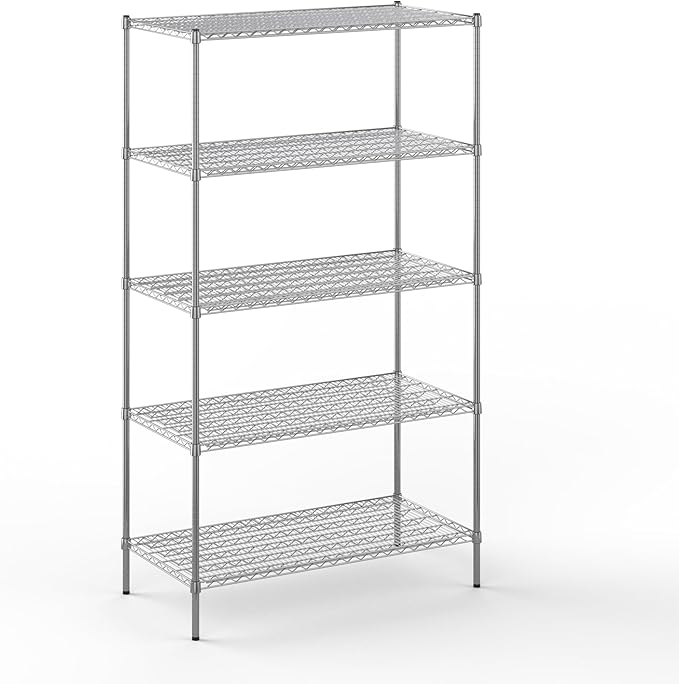 Regal Altair 24" Deep x 48" Wide x 86" Height Wire Shelving Kit | 5-Tier | NSF Commercial Storage Rack Unit