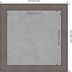 Amanti Art Grey Framed Magnetic Board 29x29 Medium Vision Board for use with Magnets, 100% Metal Sheet to Display Items as Office Decor or for Home Organization in mudroom, Kitchen or Kids Room