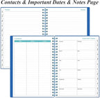 Daily Planner 2026 Full Page Per Day- 2026 Daily & Monthly Planner from January 2026 to December 2026, Day Planner 2026 with 12 Months Tabs, 6.4" x 8,5", Blue