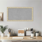 Amanti Art Silver Framed Magnetic Board 14x26 Small Vision Board for use with Magnets, 100% Metal Sheet to Display Items as Office Decor or for Home Organization in mudroom, Kitchen or Kids Room