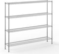 Regal Altair 14" Deep x 72" Wide x 64" Height Wire Shelving Kit | 4-Tier | NSF Commercial Storage Rack Unit