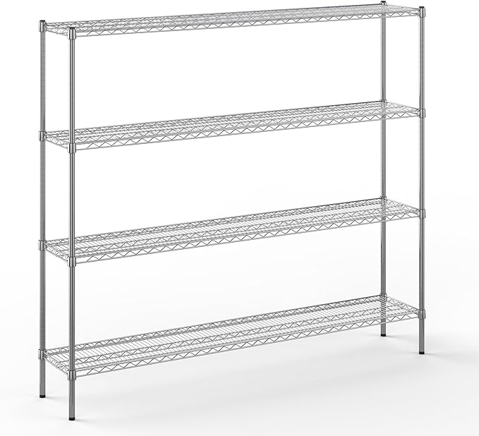 Regal Altair 14" Deep x 72" Wide x 64" Height Wire Shelving Kit | 4-Tier | NSF Commercial Storage Rack Unit