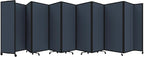 Versare Room Divider 360 Portable Wall Partition | Folding Panels | Large Freestanding Divider | Locking Wheels | Temporary Room Separator