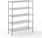 Regal Altair 18" Deep x 48" Wide x 64" Height Wire Shelving Kit | 5-Tier | NSF Commercial Storage Rack Unit