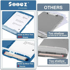 Sooez Clipboards with Storage, High Capacity Clip Boards 8.5x11 with Pen Holder, Heavy Duty Plastic Paper Organization Folder Cases, Letter / A4 Size for Nurse Teachers, School & Office Supplies
