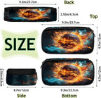 Pardick Pencil Case，Basketball Fire Big Capacity Pencil Pouch Coin Pouch Stationery Organizer For Teen School