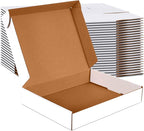JOWLOT 12x9x2 inch Small Shipping Boxes Set of 25, White Corrugated Cardboard Box Literature Mailer for Mailing Packing Moving and Storage