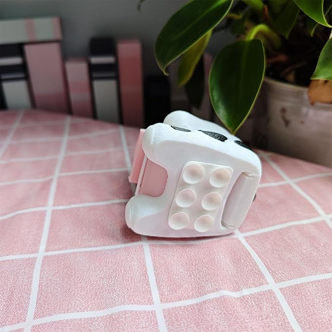 RhyNSky Cute Office Accessories - Stamp Roll Holder Postage Stamp Dispenser for Desk, No Stamps, 1.18" Core, Black Cow Design, C04