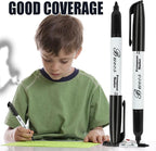 Buecs Permanent Markers, 80 Count Black Permanent Markers, Fine Point, Waterproof & Smear Proof Markers, Quick Drying, Office Supplies for School, Office, Home
